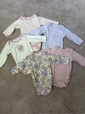 Chickpea Long Sleeve Onesie set of 5
